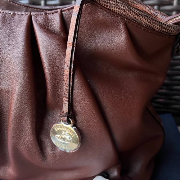 NWT HTF Brahmin Small Elaine Pecan Haiku Satchel - Picture 5 of 16